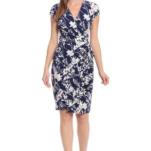 Maggy London Blue and White Floral Dress
